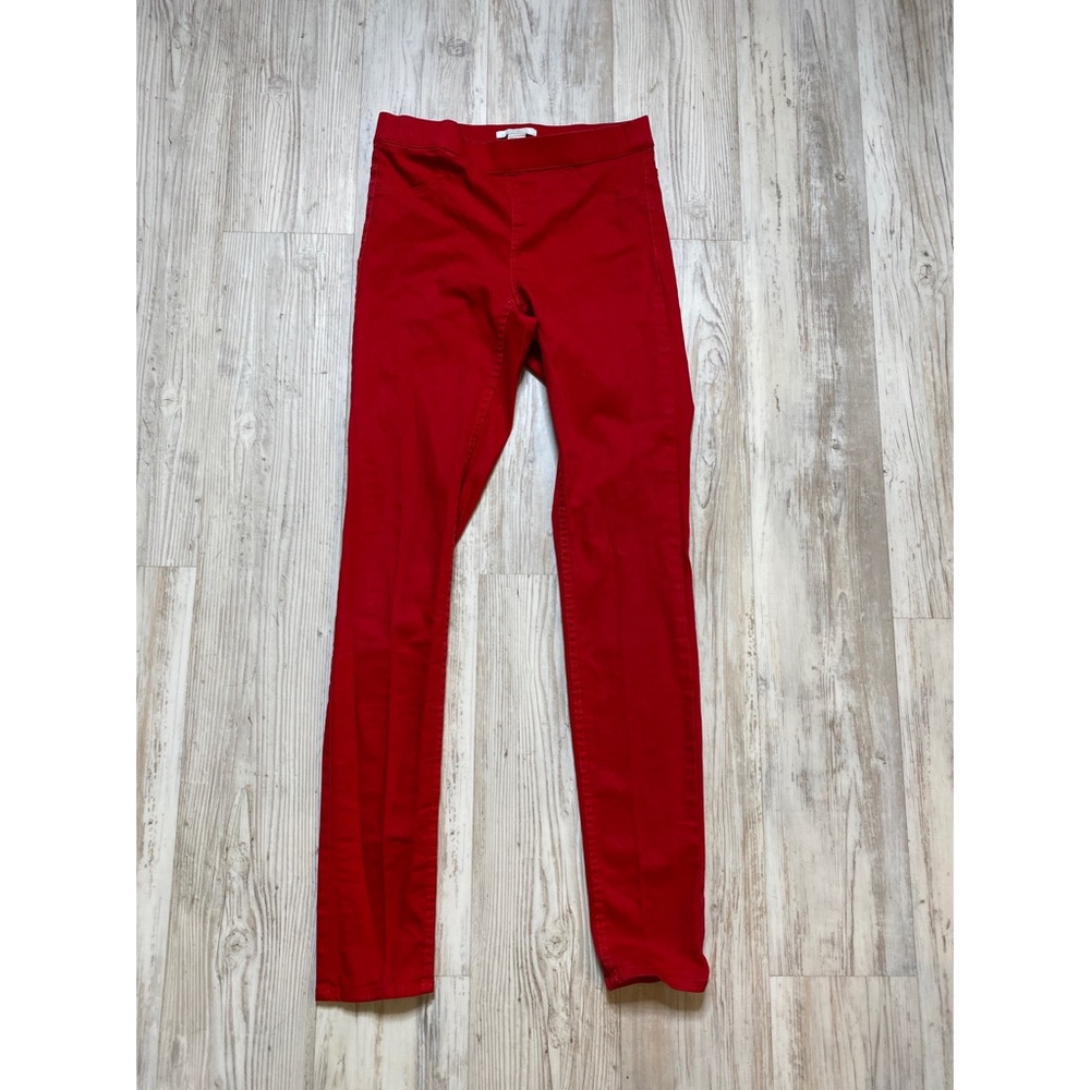 💜Red jean pants